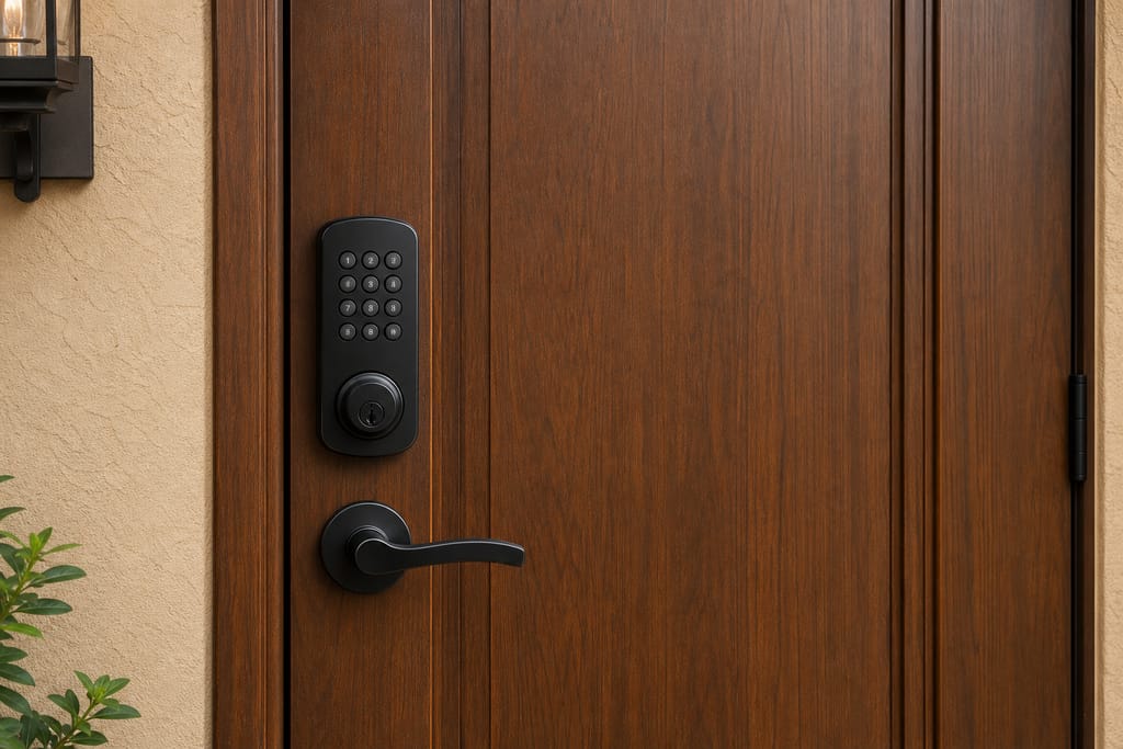 Battery and wired smart locks photo