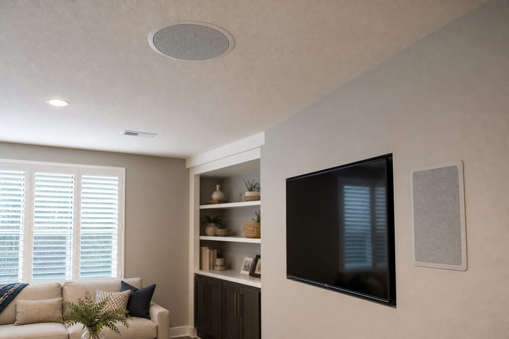 In-wall and in-ceiling speakers photo