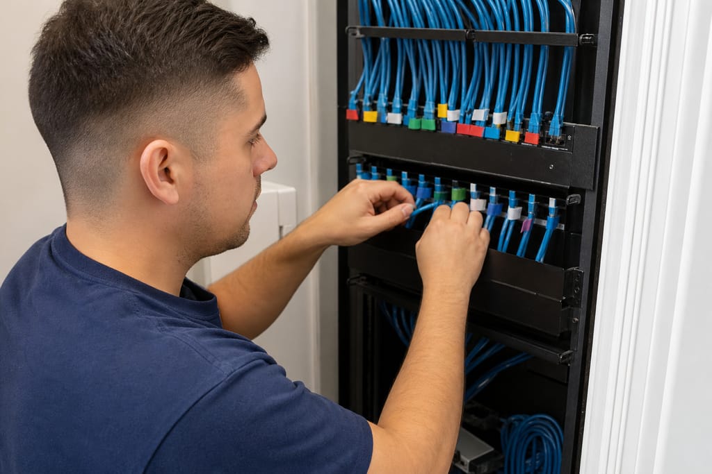 Termination and labeling photo